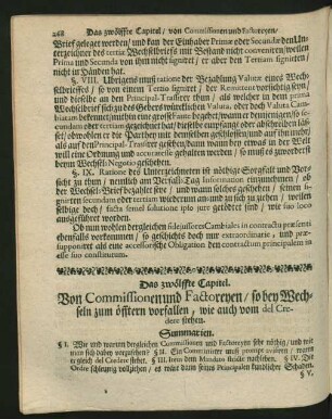 Das zwölffte Capitel. Von Commissionen und Factoreyen, so bey Wechseln zum öfftern vorfallen, wie auch vom del Credere stehen.