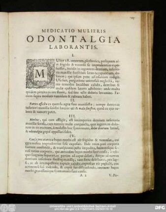 Medicatio Mulieris Odontalgia Laborantis.