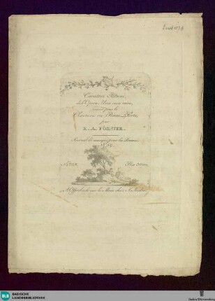 Cavatevi Patroni de l'Opera: Una cosa rara : varié pour le clavecin ou piano-forte