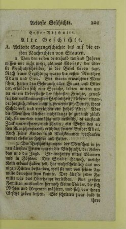 Erster Abschnitt. Alte Geschichte