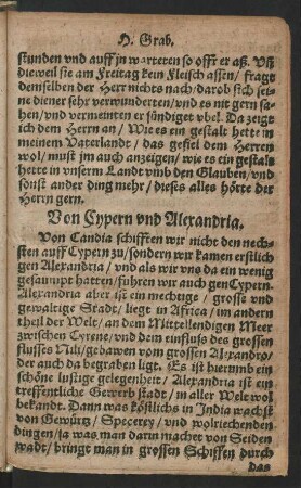 Von Cypern und Alexandria.