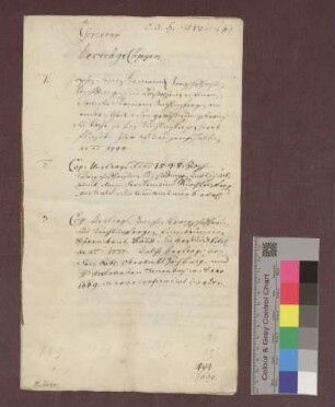 Verträge der Gemeinden Königschaffhausen, Bischoffingen, Leiselheim mit Kiechlinsbergen wegen des Wässerungsrechtes, Weidgangs etc.