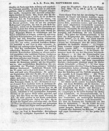 Wessenberg, I. H.: Betrachtungen über die wichtigsten Gegenstände im Bildungsgange der Menschheit. Aarau: Sauerländer 1836