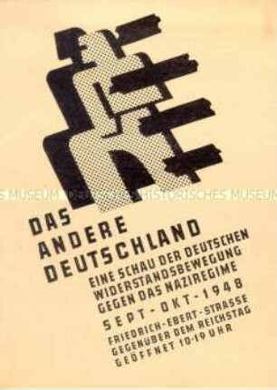 Führer durch die Ausstellung "Das andere Deutschland" in Berlin