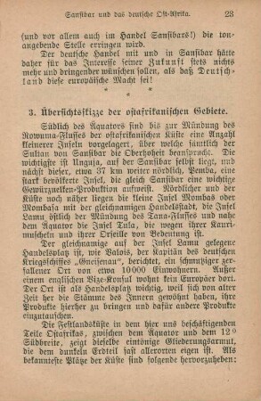 3. Übersichtsskizze der ostafrikanischen Gebiete