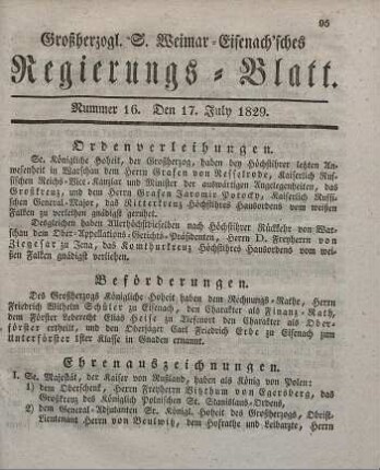 Nr. 16 : 17. July 1829