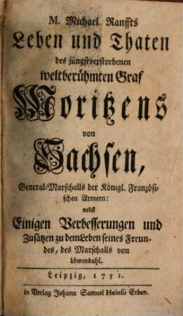Leben Morizens von Sachsen
