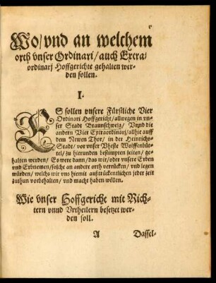 [Hoffgerichts Ordnung]