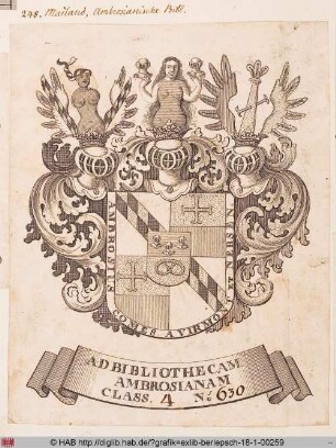 Wappen der ambrosianischen Bibliothek zu Mailand