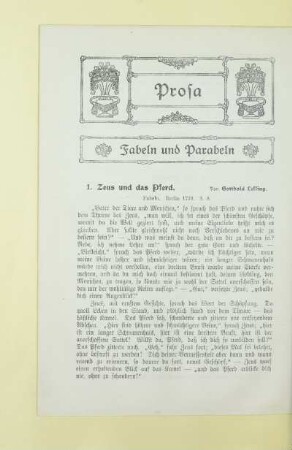 Fabeln und Parabeln