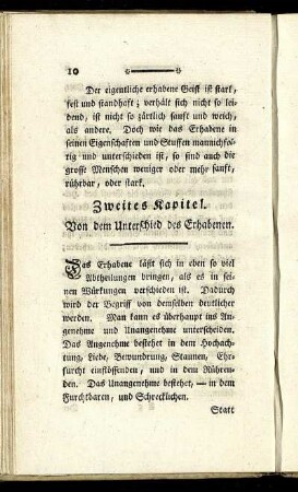 Zweites Kapitel. Von dem Unterschied des Erhabenen.