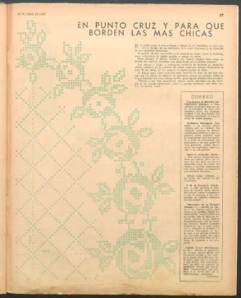 En punto cruz y para que borden las más chicas [Dibujo]