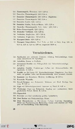 Verschiedenes (Nr. 728-740)