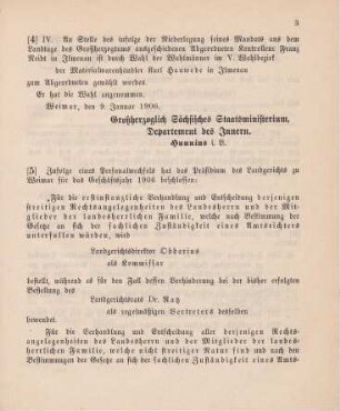 4. Ministerialbekanntmachung, betreffend die Ersatzwahl eines Landtagsabgeordneten