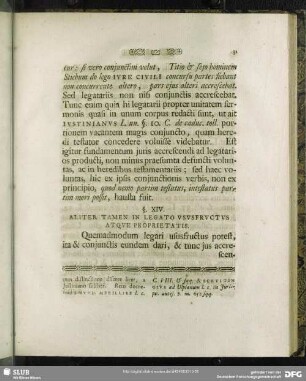 §. XIV. Aliter Tamen In Legato Ususfructus Atque Proprietatis