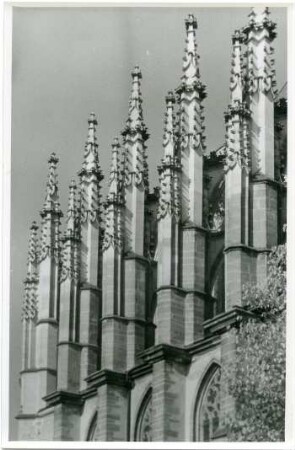 Gotische Strebepfeiler von St. Barbara, Kuttenberg, Tschechien, Böhmen und Mähren