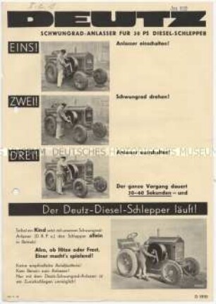 Der Deutz-Diesel-Schlepper läuft!