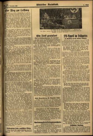 Zweite Ausgabe vom Montag, den 02. November 1936.