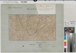 Listertalsperre Übersichtsplan 1907/09 1 : 100 000 27 x 49 Einzeichnung in Druck Regierung Arnsberg