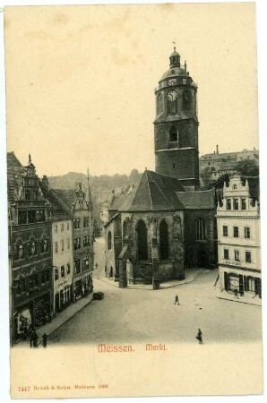 Meißen. Markt mit Frauenkirche