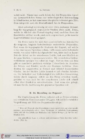II. Die Herstellung der Präparate