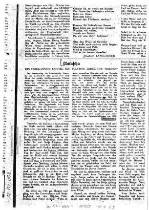 Essad Beys Artikel in der Zeitschrift Die literarische Welt 1933