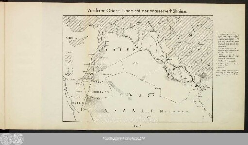 Vorderer Orient: Übersicht der Wasserverhältnisse.
