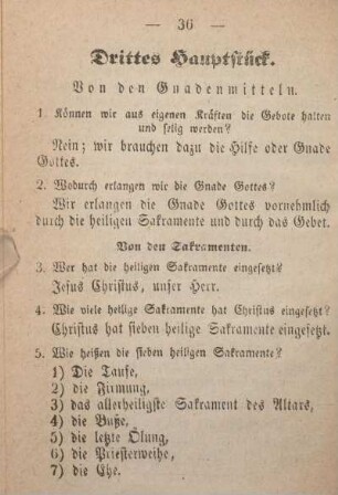 Drittes Hauptstück. Von den Gnadenmitteln.
