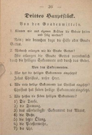 Drittes Hauptstück. Von den Gnadenmitteln.