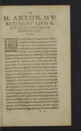 In titulos ad materiam iurisdictionis pertinentes.
