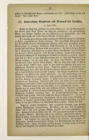 30. Unterredung Napoleons mit Bismarck bei Donchery (2. Sept. 1870)
