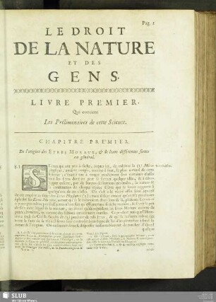 Livre Premier, Qui contient Les Préliminaires de cette Science