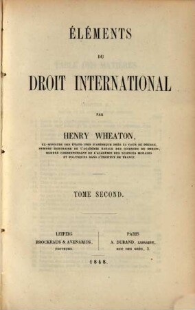 Éléments du droit international, 2