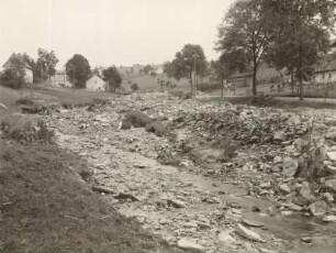 Fürstenwalde. Schotterbett des Dorfbaches, Unwetterkatastrophe vom 8./9. Juli 1927