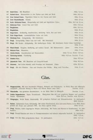 Glas (Nr. 167-189)