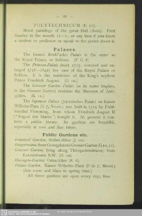 Public Gardens etc.