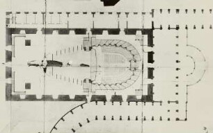 Theater am Zwinger : Plan des Théâtres. Theater am Zwinger. Grundriß. Tusche, farbig