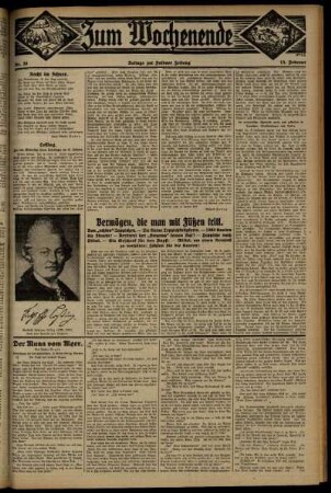 Zweite Ausgabe vom Sonntag, den 15. Februar 1931.