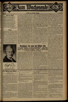 Zweite Ausgabe vom Sonntag, den 15. Februar 1931.