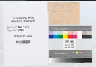 Entnazifizierung Willy Schramm, geb. 28.08.1911 (Bankinspektor)