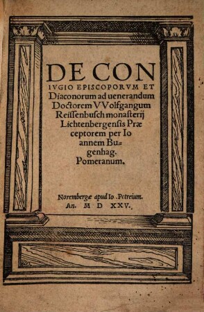 De conjugio episcoporum et Diaconorum