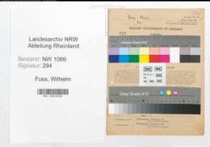 Entnazifizierung Wilhelm Fuss , geb. 09.08.1913 (Polizeibeamter)