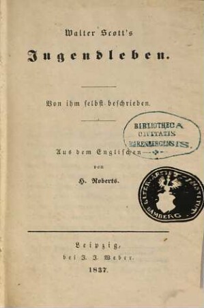 Walter Scott's Jugendleben