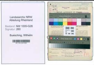 Entnazifizierung Wilhelm Buesching , geb. 11.08.1884 (Postsekretaer)