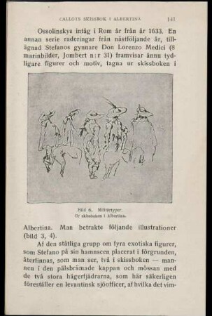 Bild 6. Militärtyper. Ur skissboken i Albertina.