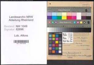 Entnazifizierung Alfons Lob , geb. 15.07.1888 (Prokurist)