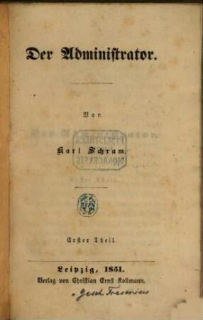 Der Administrator, 1