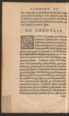 De Oraculis.