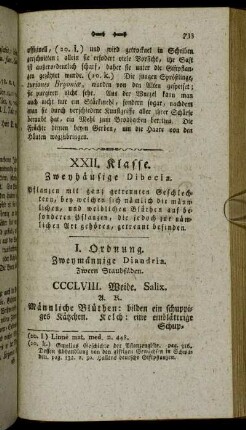 I. Ordnung. Zweymännige Diandria. Zween Staubfäden