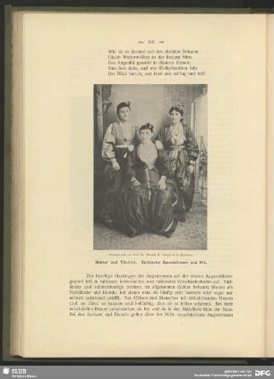 Mutter und Töchter, Serbische Spaniolinnen aus Nis